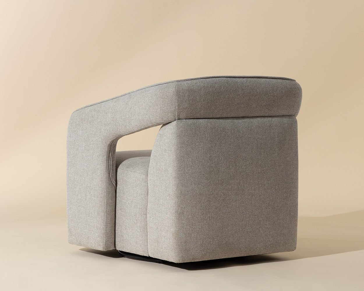 Kendrick Swivel Lounge Chair - Belfast Heather Grey - Central Designs