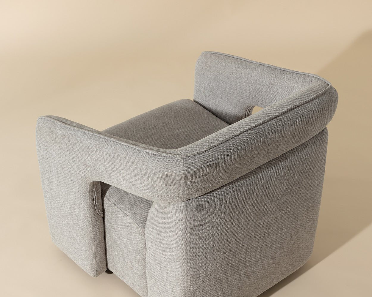 Kendrick Swivel Lounge Chair - Belfast Heather Grey - Central Designs