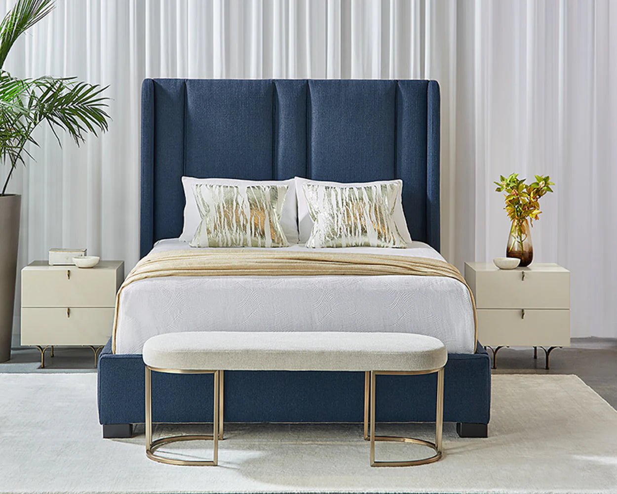 Rayla Bench - Belfast Oatmeal - Central Designs