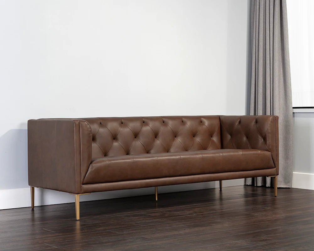 Westin Sofa - Vintage Caramel Leather - Central Designs
