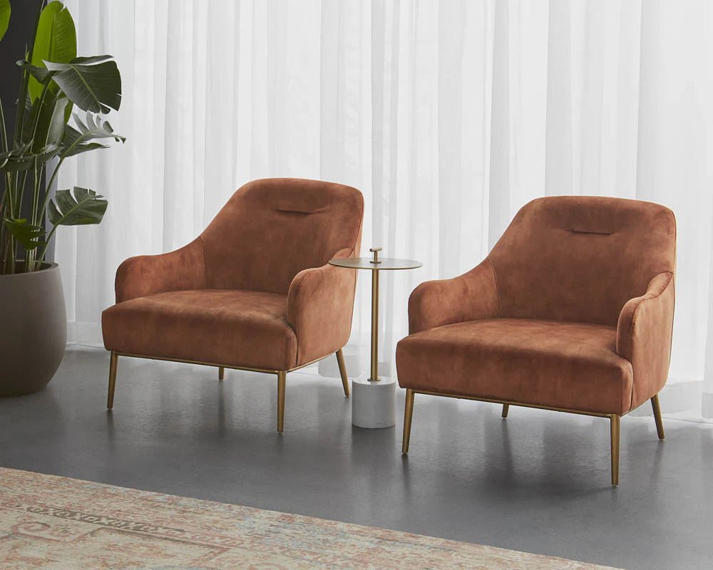 Cameron Lounge Chair - Nono Rust - Central Designs