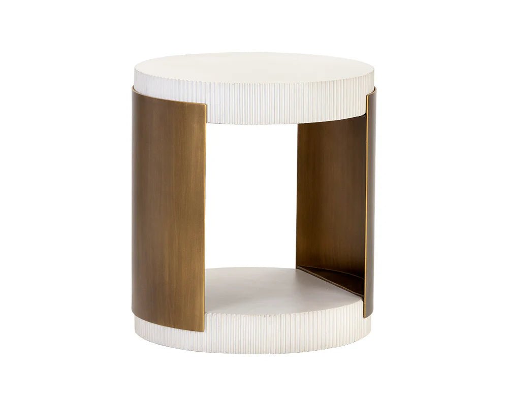 Cavette End Table - White - Central Designs
