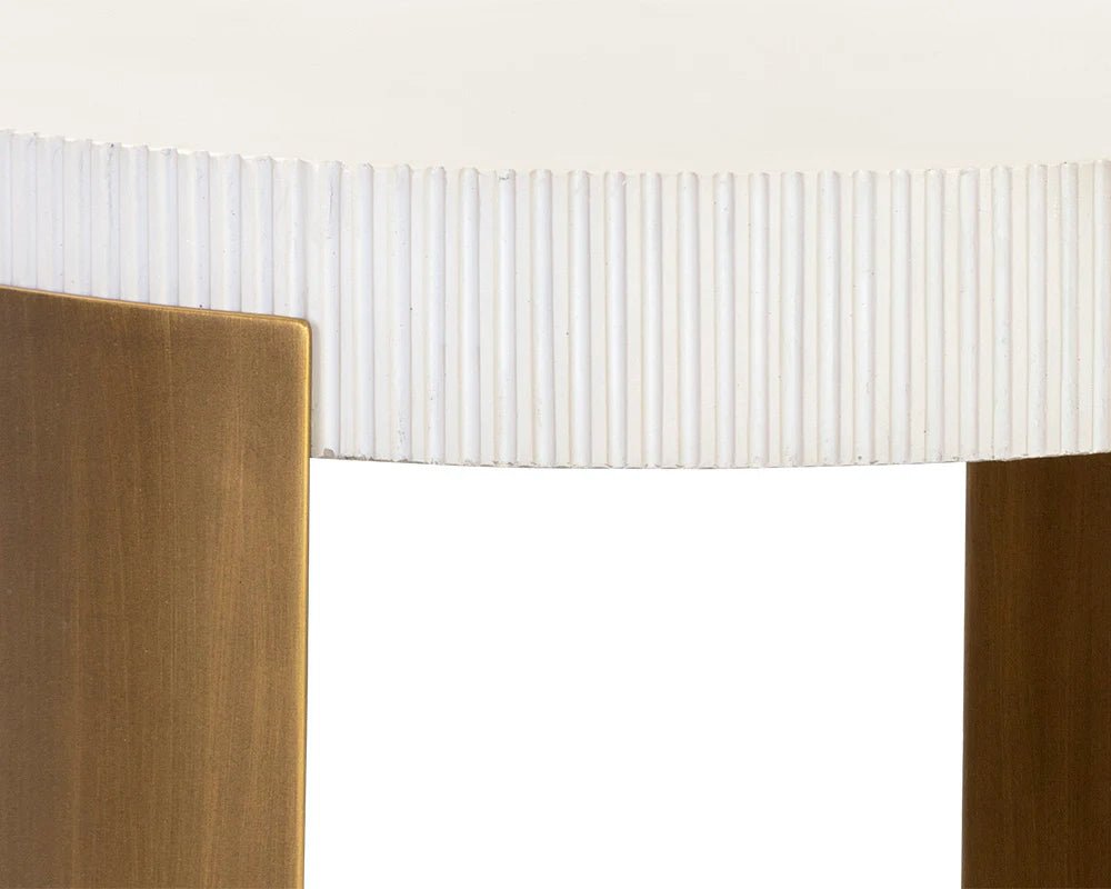 Cavette End Table - White - Central Designs