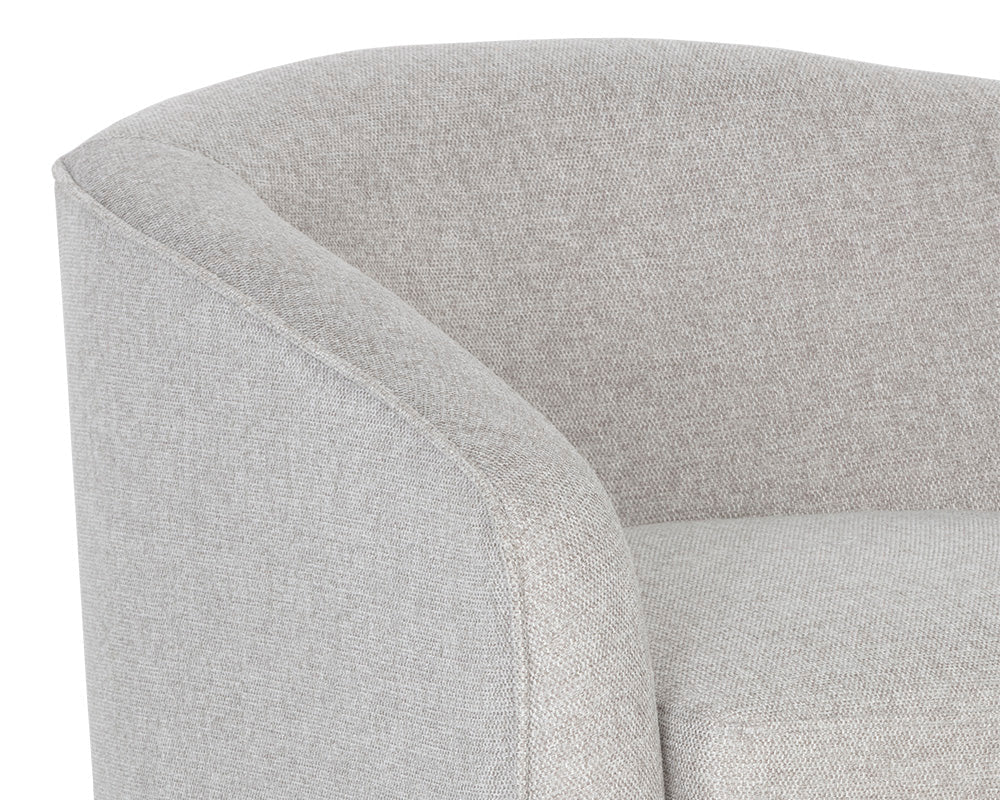Hazel Swivel Lounge Chair -  Gold - Belfast Heather Grey