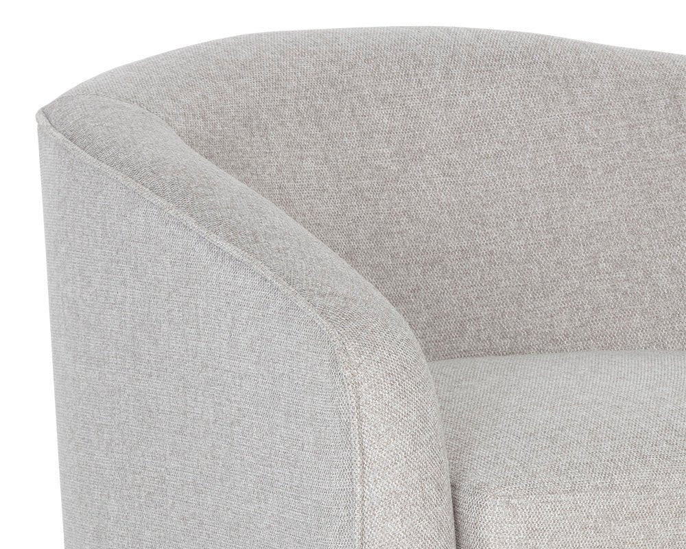 Hazel Swivel Lounge Chair - Gold - Belfast Heather Grey - Central Designs