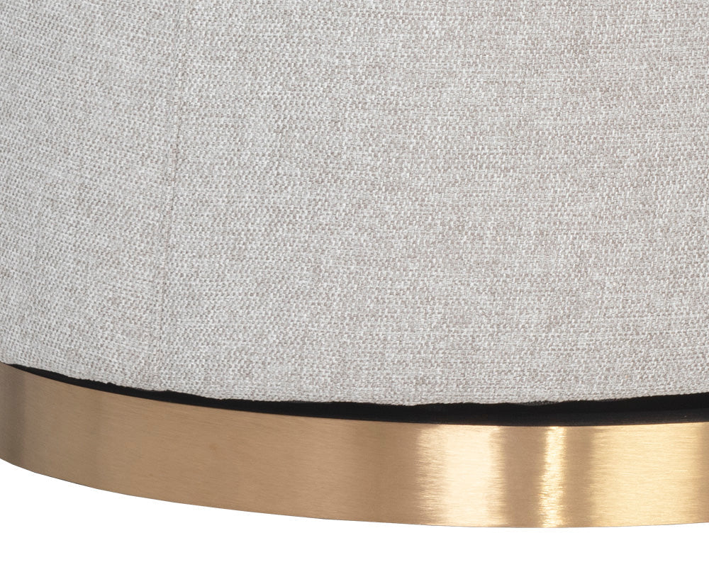 Hazel Swivel Lounge Chair -  Gold - Belfast Heather Grey