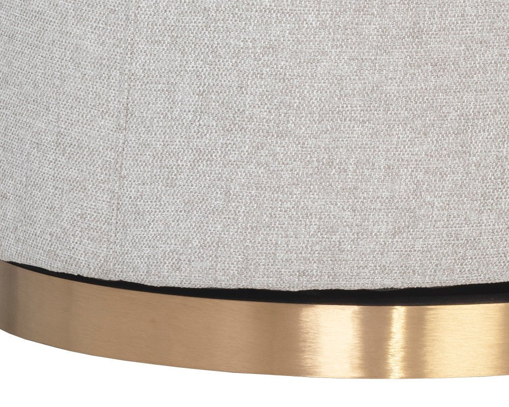 Hazel Swivel Lounge Chair - Gold - Belfast Heather Grey - Central Designs
