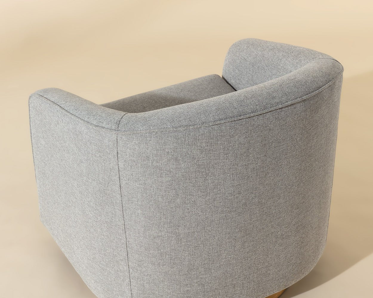 Hazel Swivel Lounge Chair - Gold - Belfast Heather Grey - Central Designs