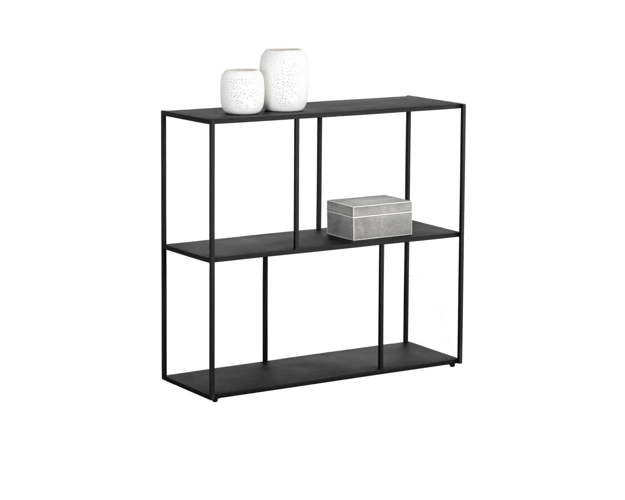 Eiffel Low Bookcase - Medium - Black - Central Designs