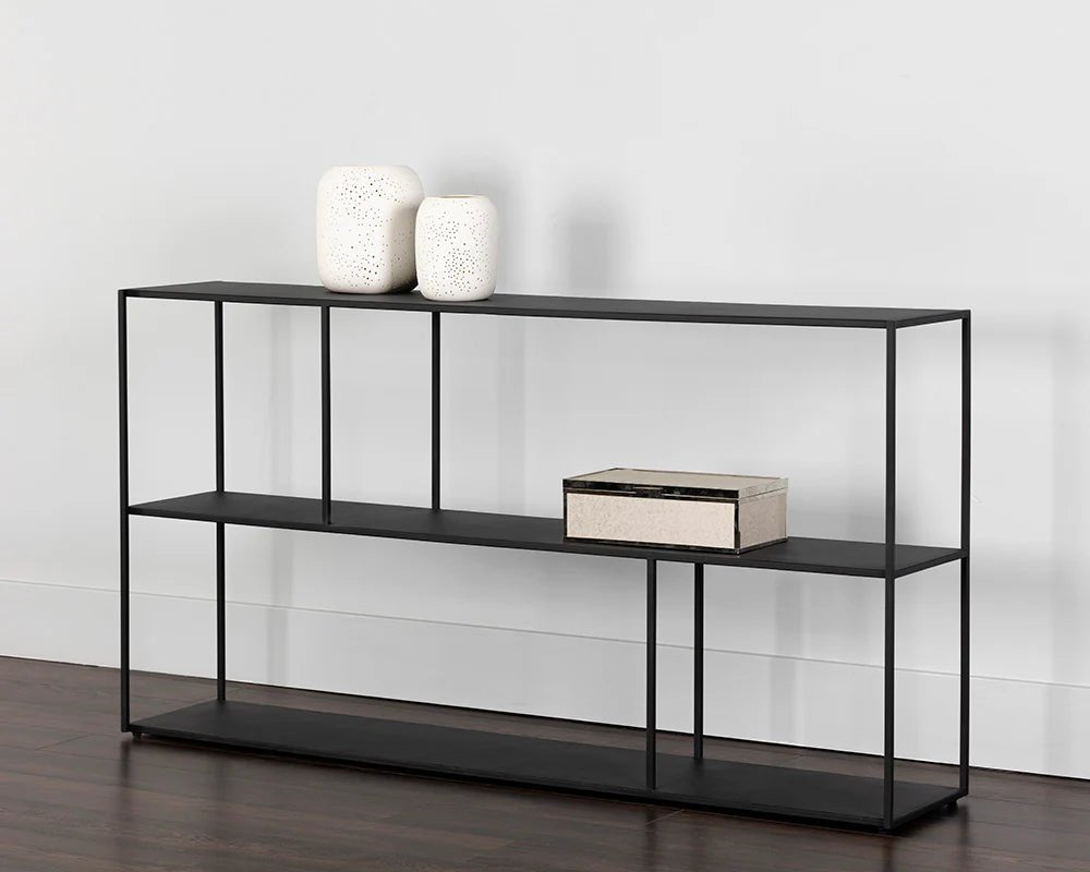 Eiffel Low Bookcase - Large - Black - Central Designs