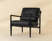 Gilmore Lounge Chair - Black - Black Leather - Central Designs