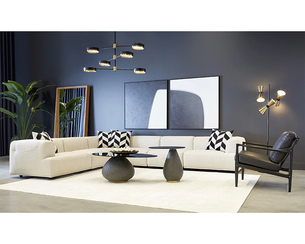 Gilmore Lounge Chair - Black - Black Leather - Central Designs