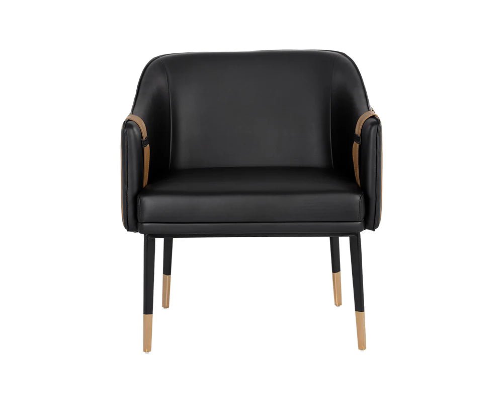 Carter Lounge Chair - Napa Black / Napa Cognac - Central Designs
