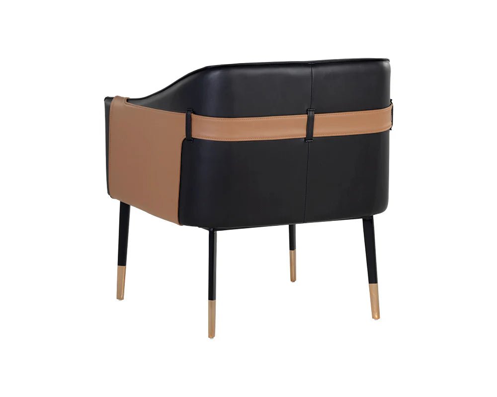 Carter Lounge Chair - Napa Black / Napa Cognac - Central Designs
