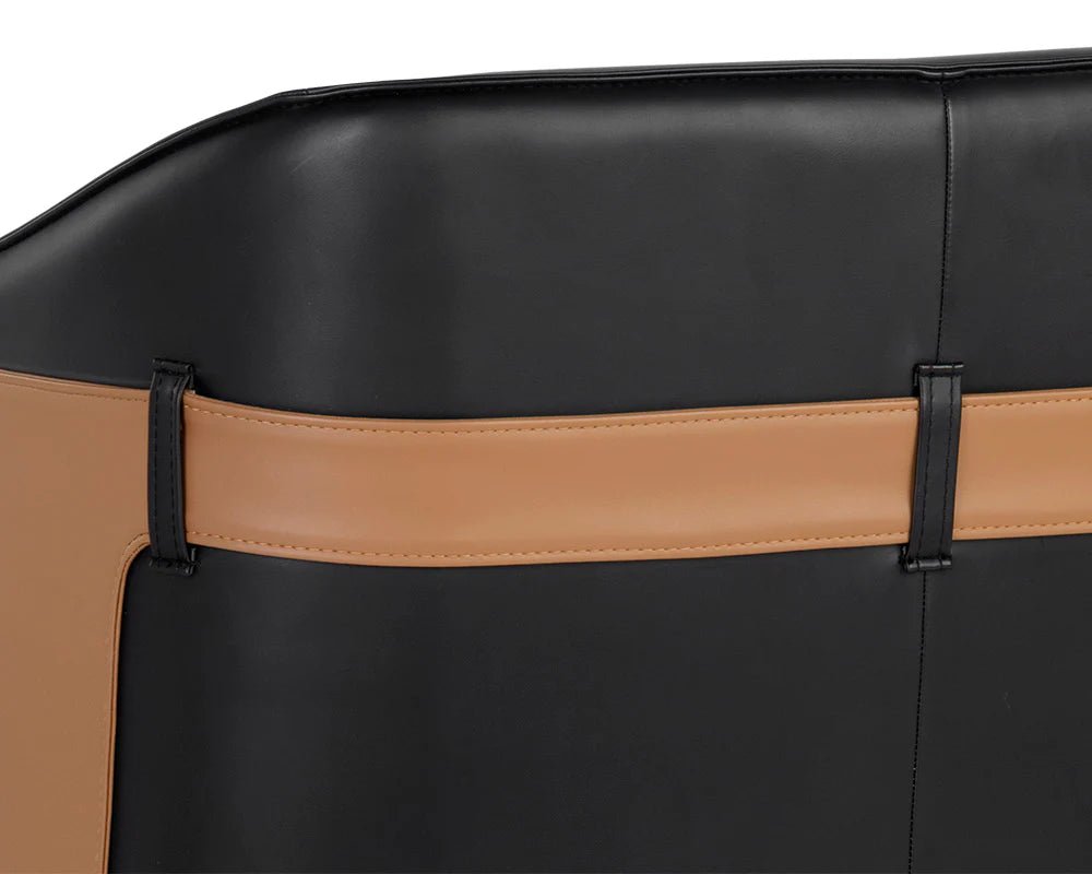 Carter Lounge Chair - Napa Black / Napa Cognac - Central Designs
