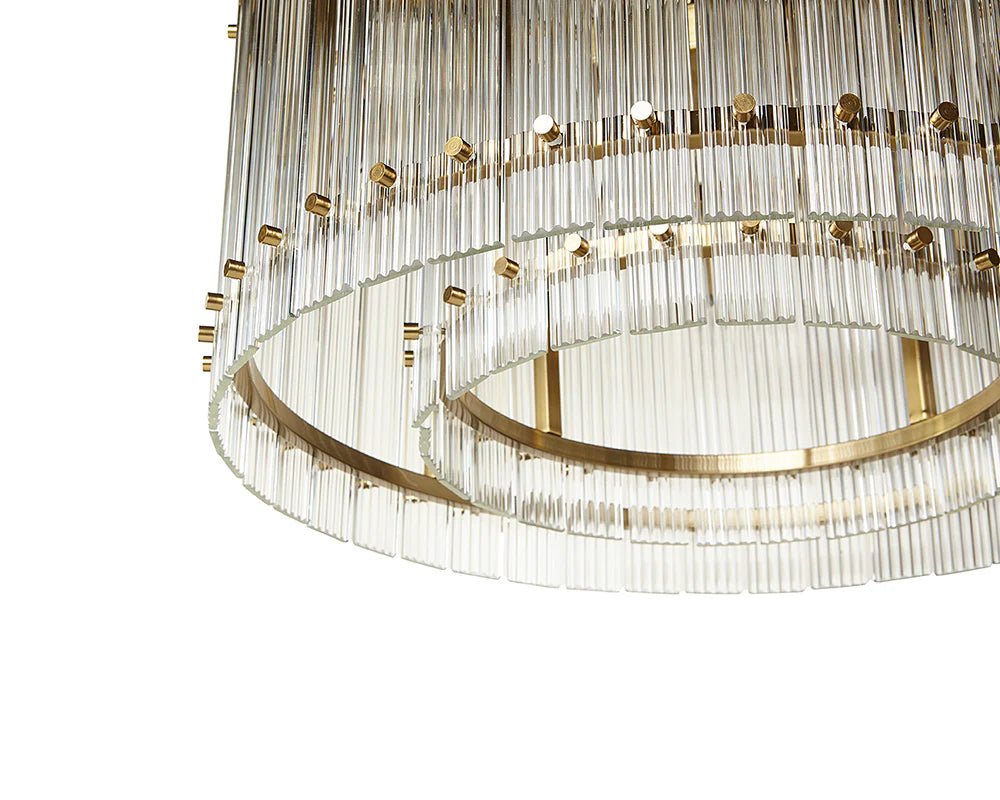 Kore Chandelier - Small - Brass - Clear - Central Designs