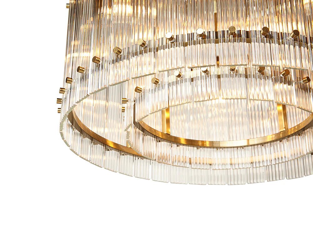 Kore Chandelier - Small - Brass - Clear - Central Designs