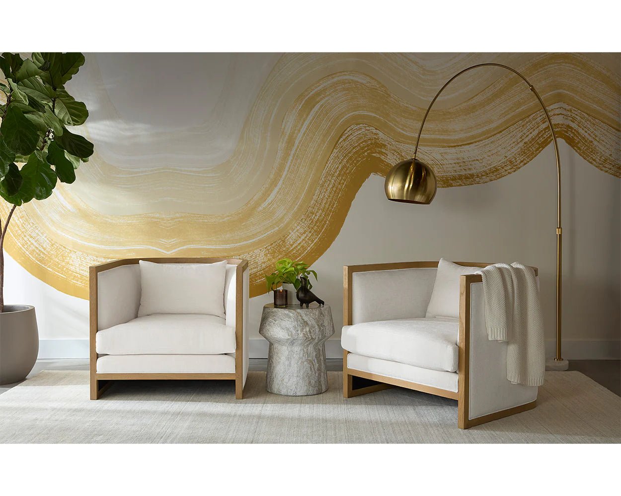 Vern Floor Lamp - Brass - Central Designs