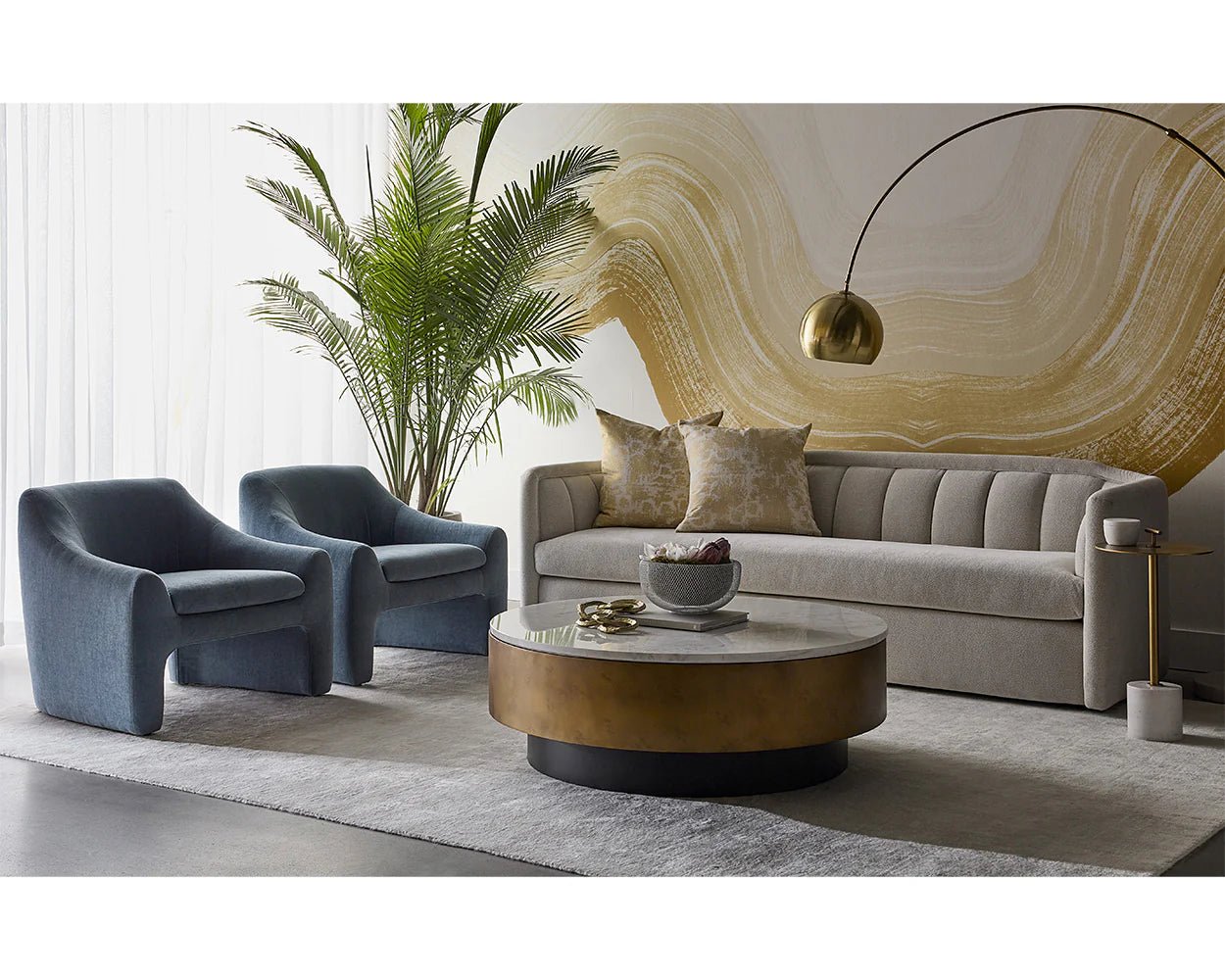 Vern Floor Lamp - Brass - Central Designs