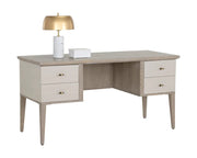 Pattinson Desk - White Ceruse - Oyster Shagreen - Central Designs