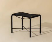 Riz Stool - Black Leather - Central Designs