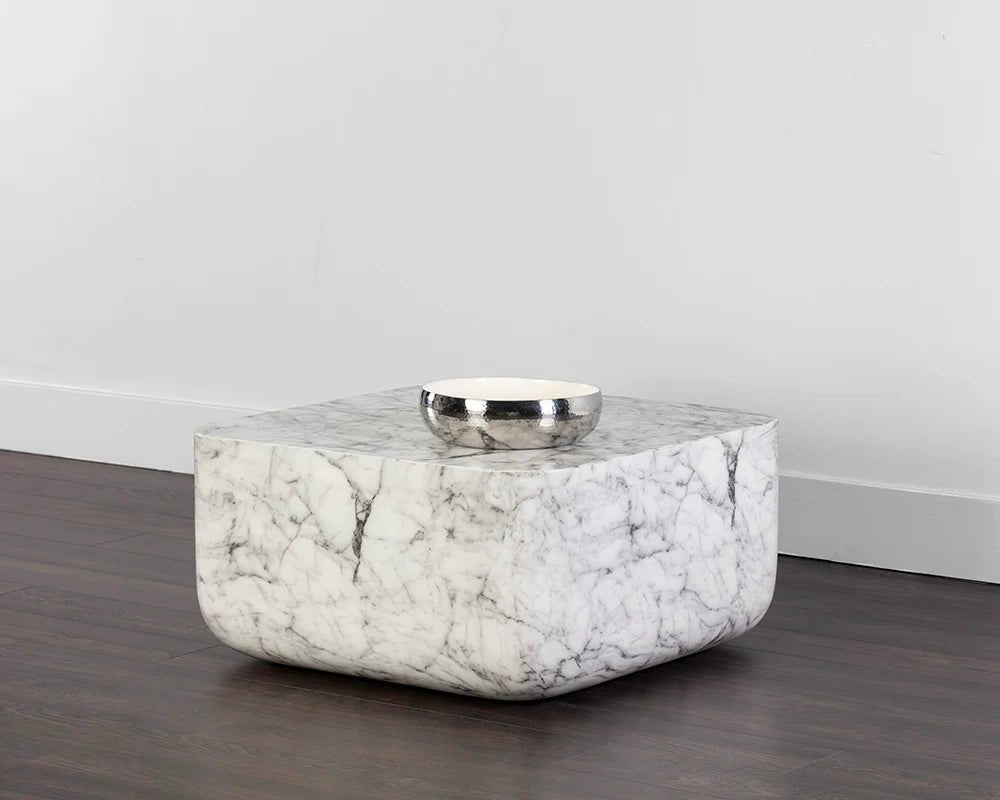 Strut Coffee Table - Marble Look - Central Designs