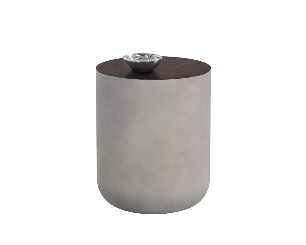 Diaz End Table - Grey - Wood Grain Brown - Central Designs