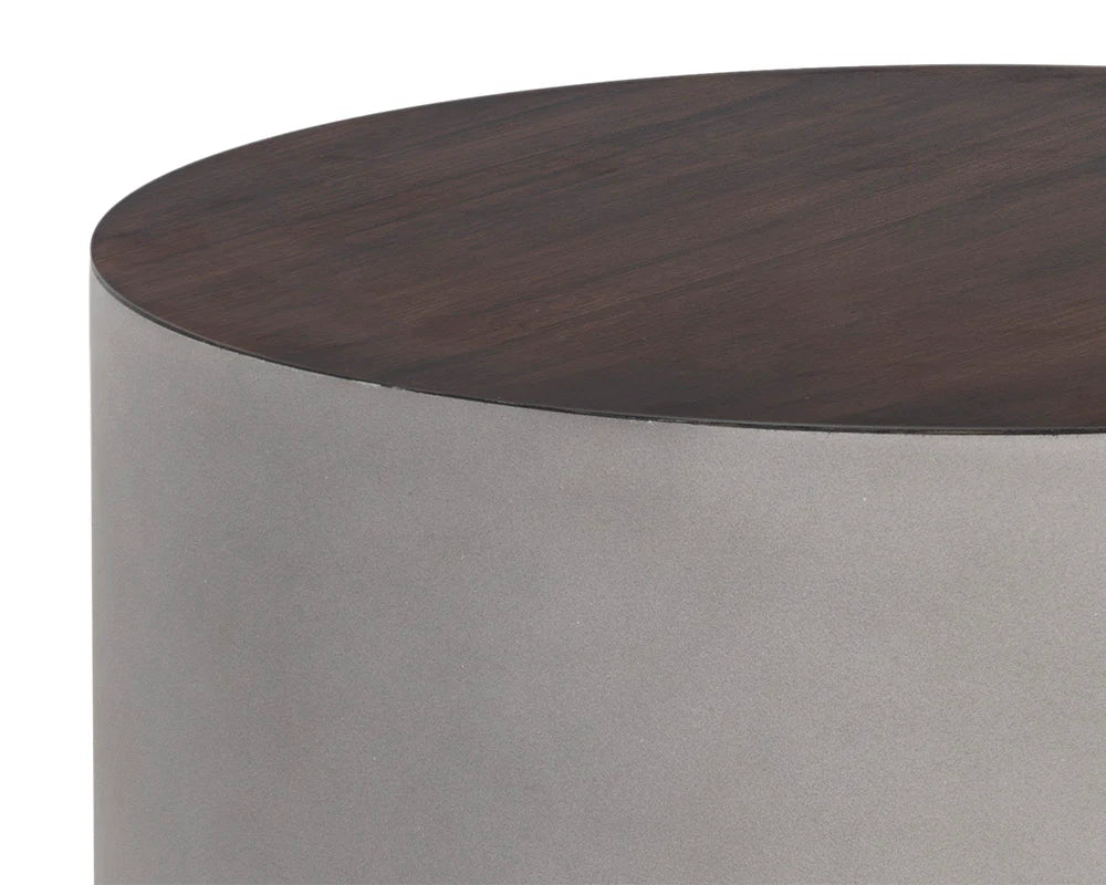 Diaz End Table - Grey - Wood Grain Brown - Central Designs