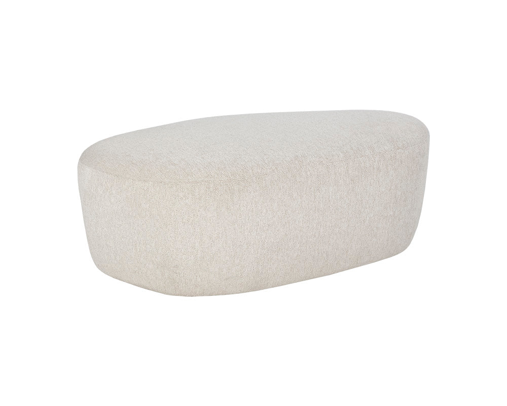 Soraya Ottoman - Dove Cream - Central Designs