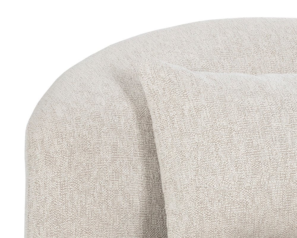 Soraya Swivel Armless Chair - Dove Cream - Central Designs