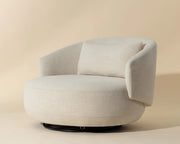 Walsh Swivel Lounge Chair - Effie Linen - Central Designs