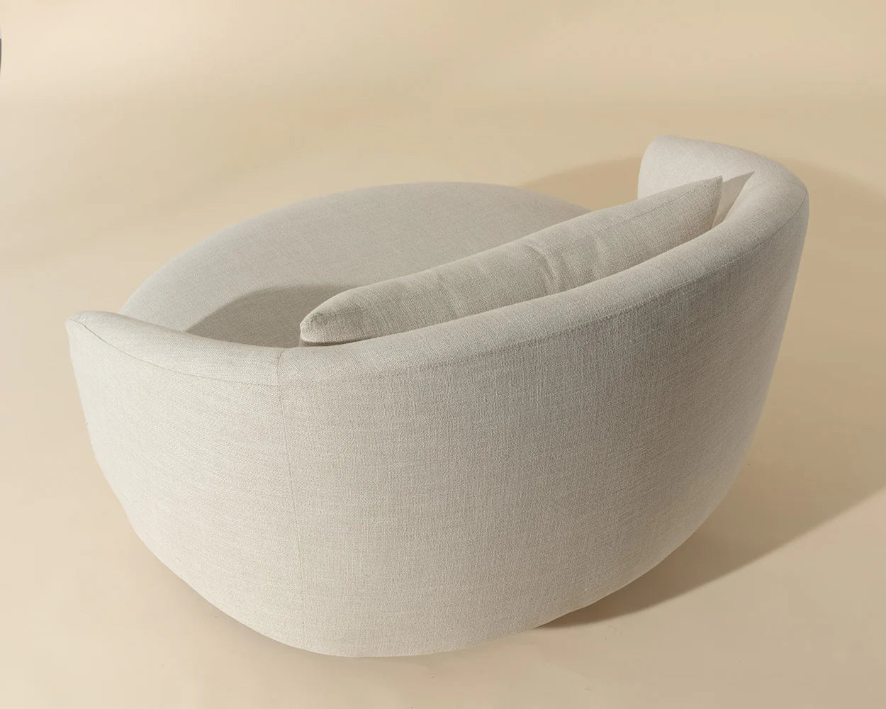 Walsh Swivel Lounge Chair - Effie Linen - Central Designs