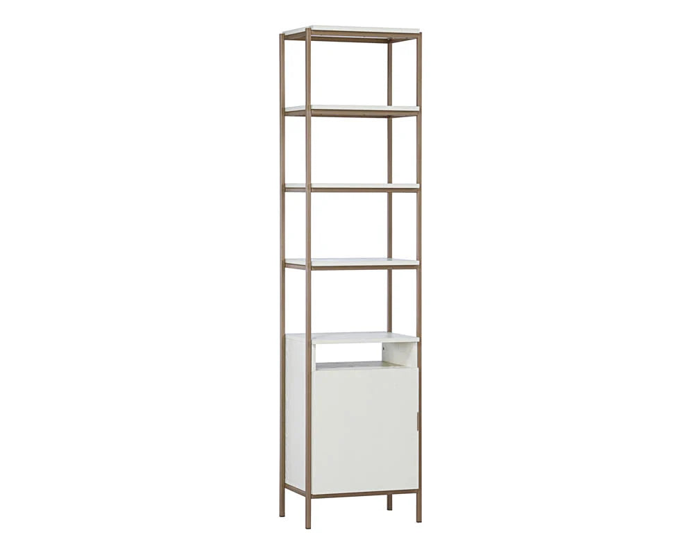 Ambrose Modular Bookcase - Small - Champagne Gold - Cream