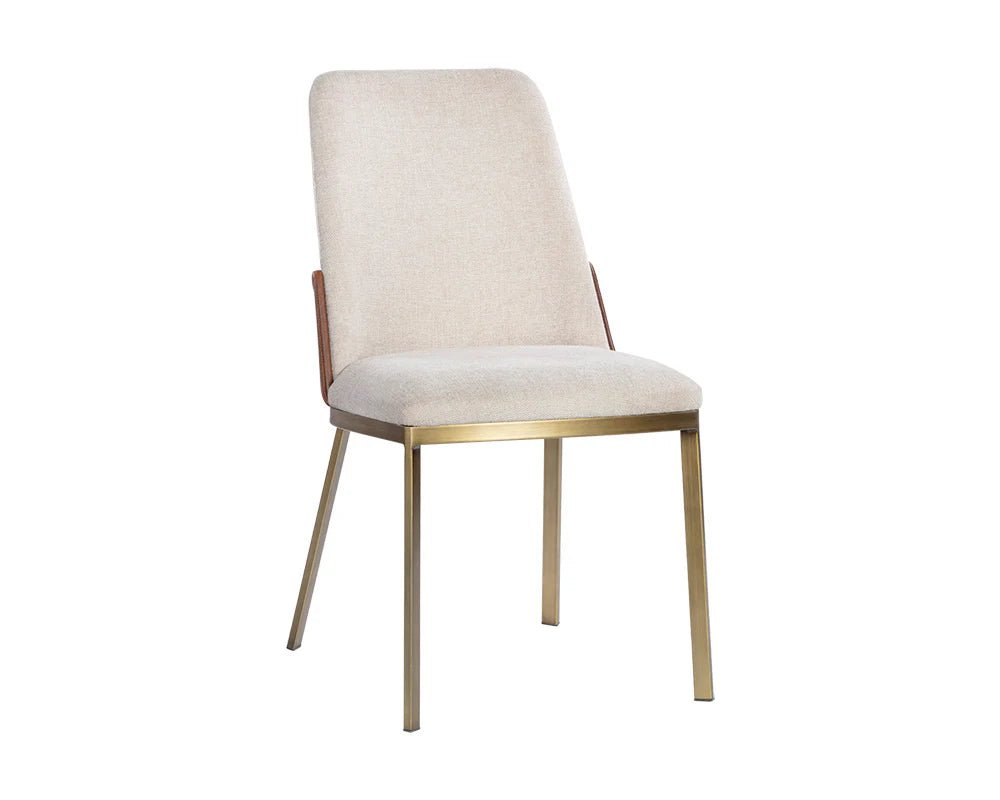 Marie Dining Chair - Belfast Oatmeal / Bravo Cognac - Central Designs