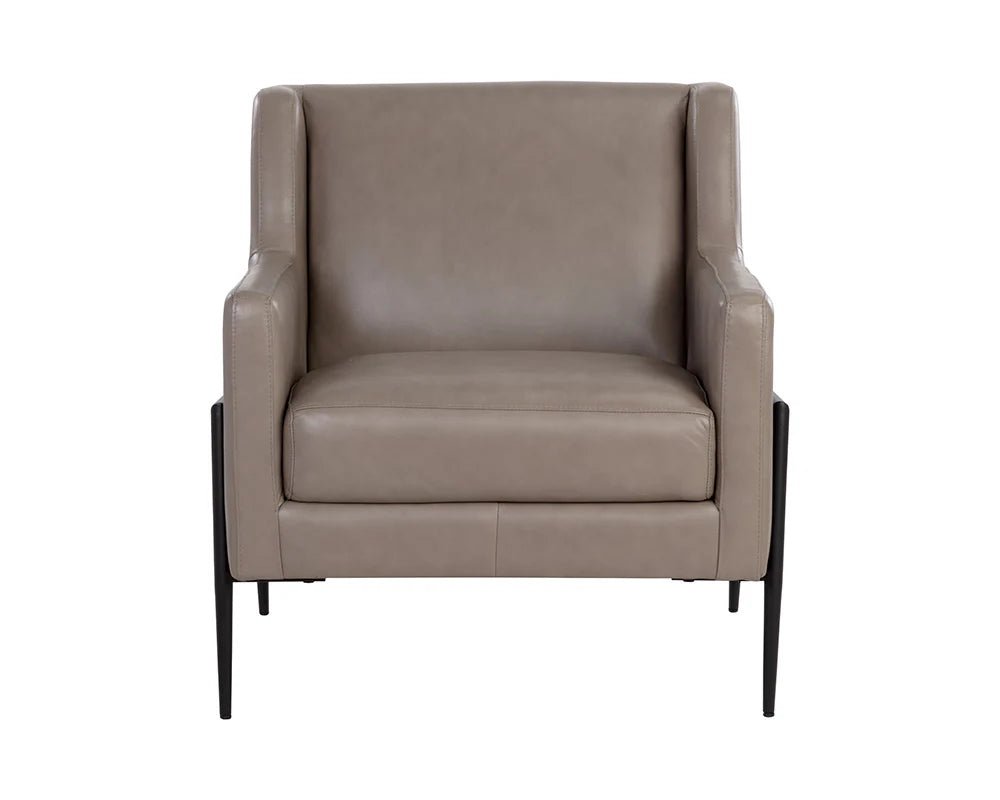 Talula Lounge Chair - Alpine Grey Leather - Central Designs