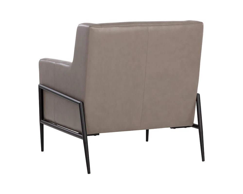 Talula Lounge Chair - Alpine Grey Leather - Central Designs