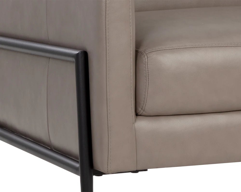 Talula Lounge Chair - Alpine Grey Leather - Central Designs