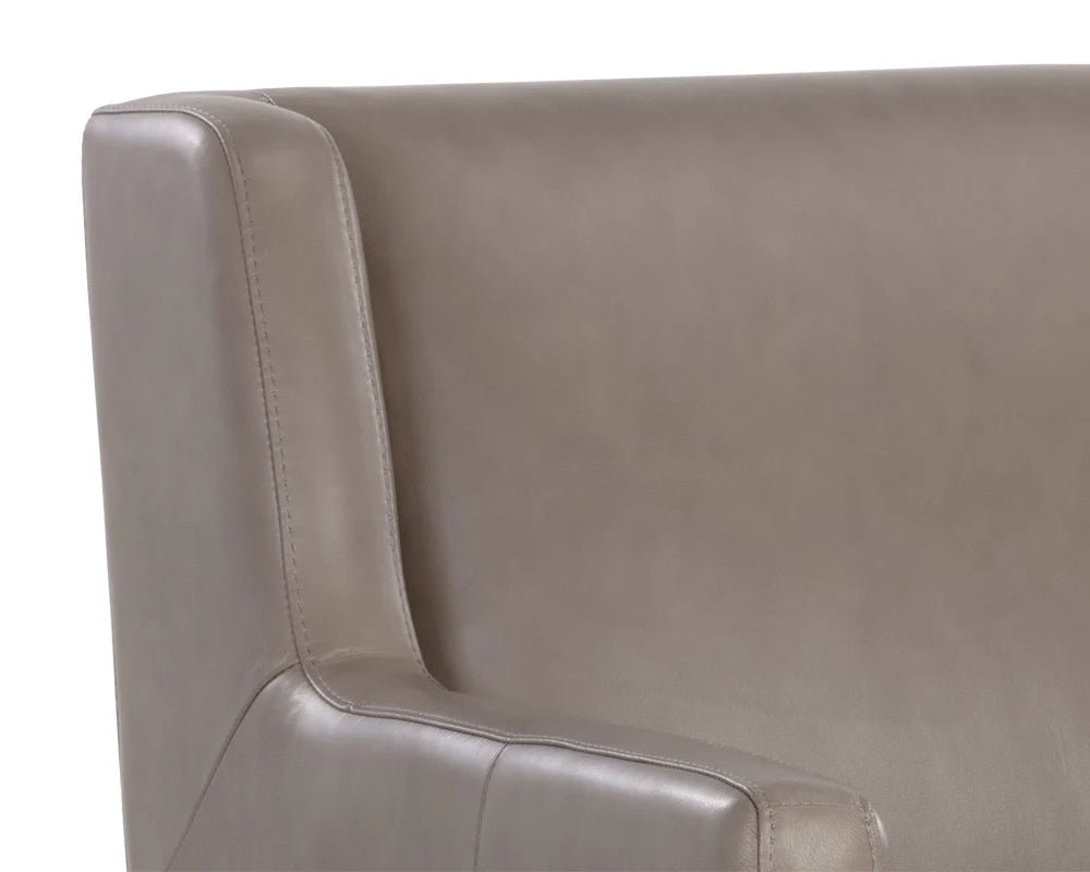 Talula Lounge Chair - Alpine Grey Leather - Central Designs