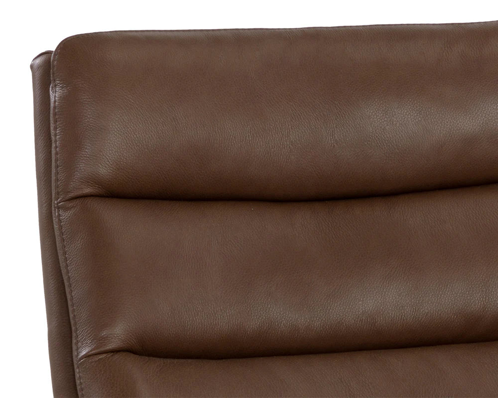Keller Swivel Lounge Chair - Missouri Mahogany Leather - Central Designs