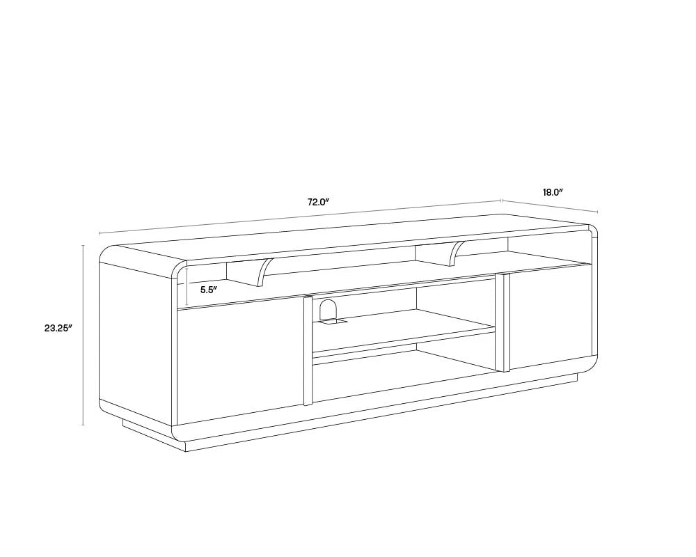 Kayden Media Console And Cabinet