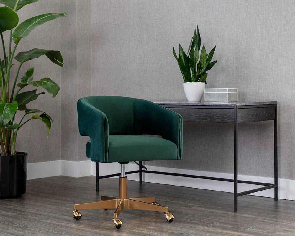 Claren Office Chair - Deep Green Sky - Central Designs