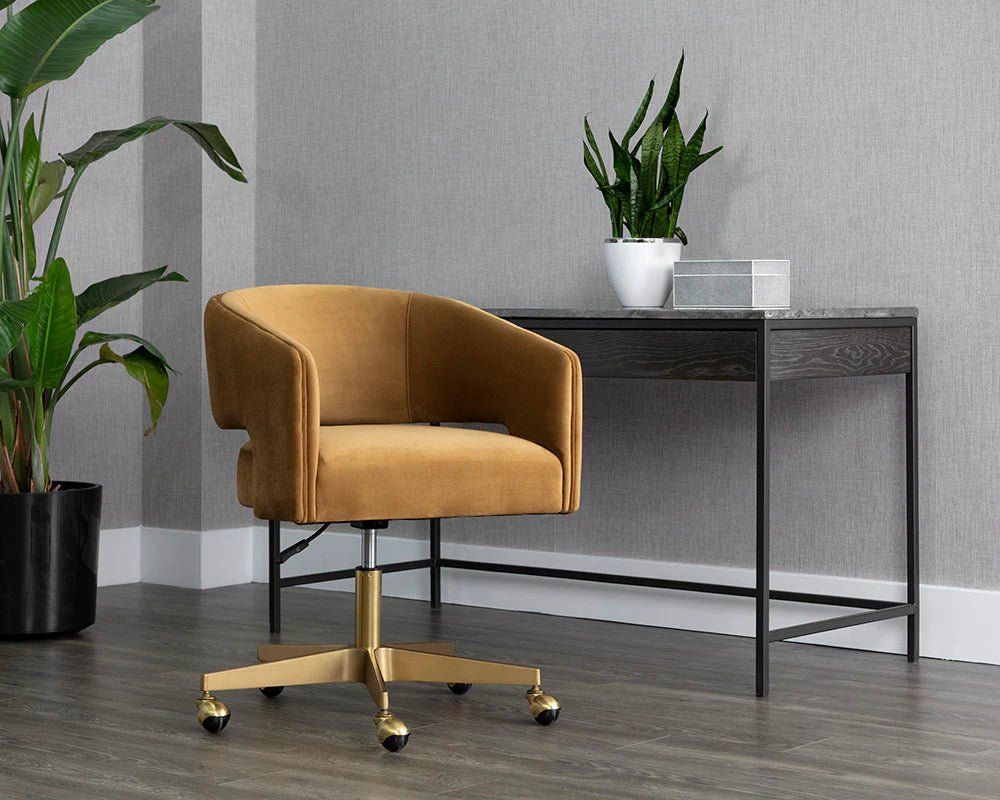 Claren Office Chair - Gold Sky - Central Designs