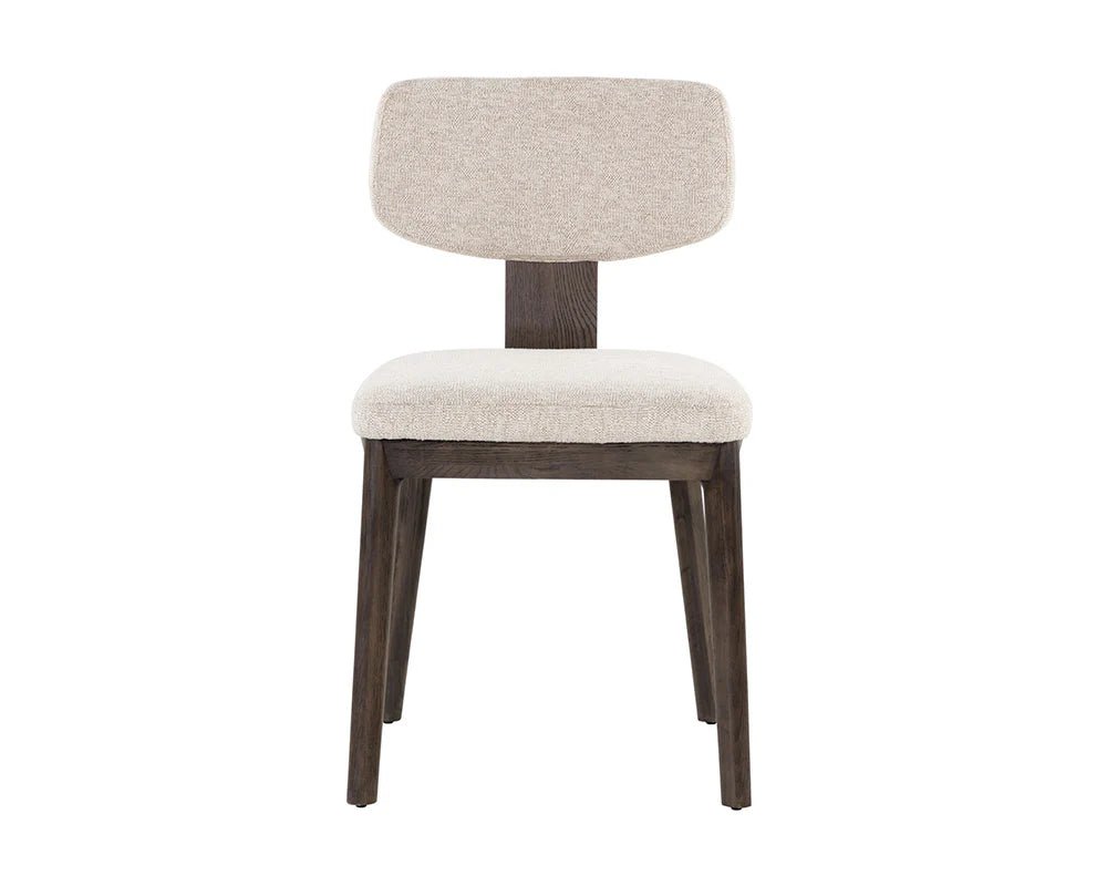 Rickett Dining Chair - Dark Brown - Dove Cream - Central Designs