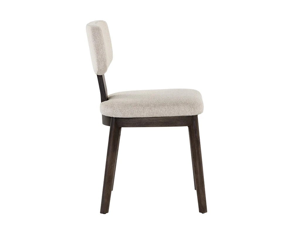 Rickett Dining Chair - Dark Brown - Dove Cream - Central Designs