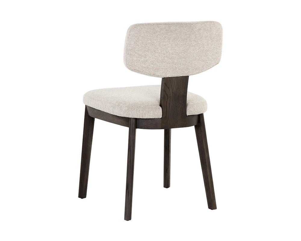 Rickett Dining Chair - Dark Brown - Dove Cream - Central Designs