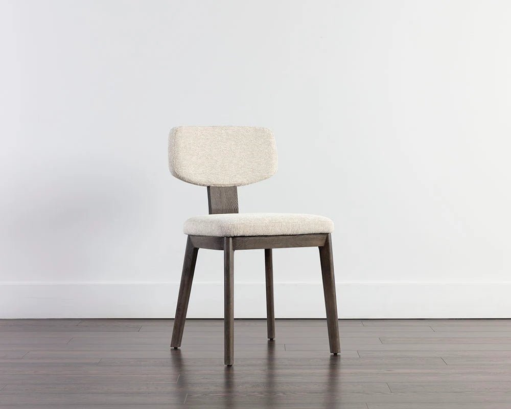 Rickett Dining Chair - Dark Brown - Dove Cream - Central Designs