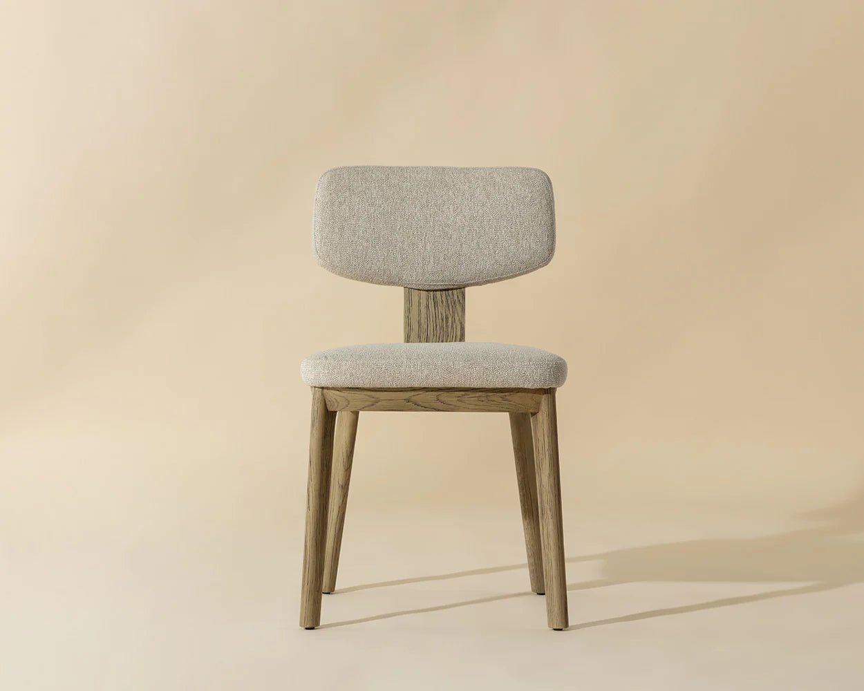 Rickett Dining Chair - Weathered Oak - Dove Cream - Central Designs