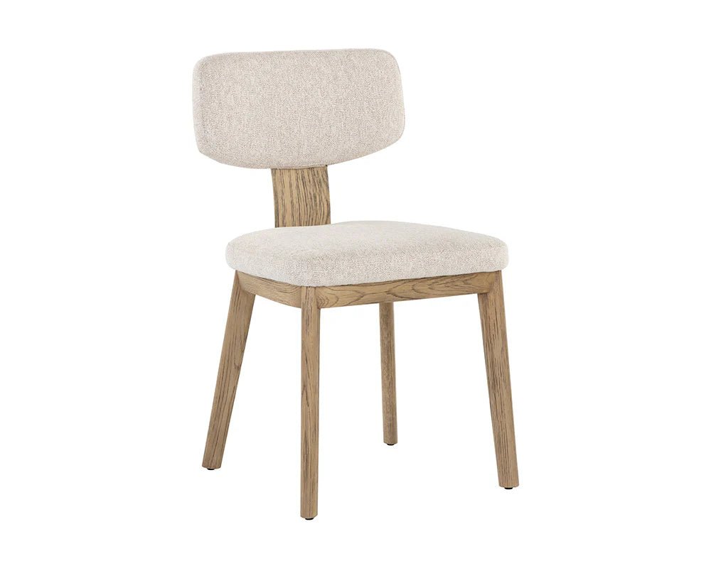 Rickett Dining Chair - Weathered Oak - Dove Cream - Central Designs