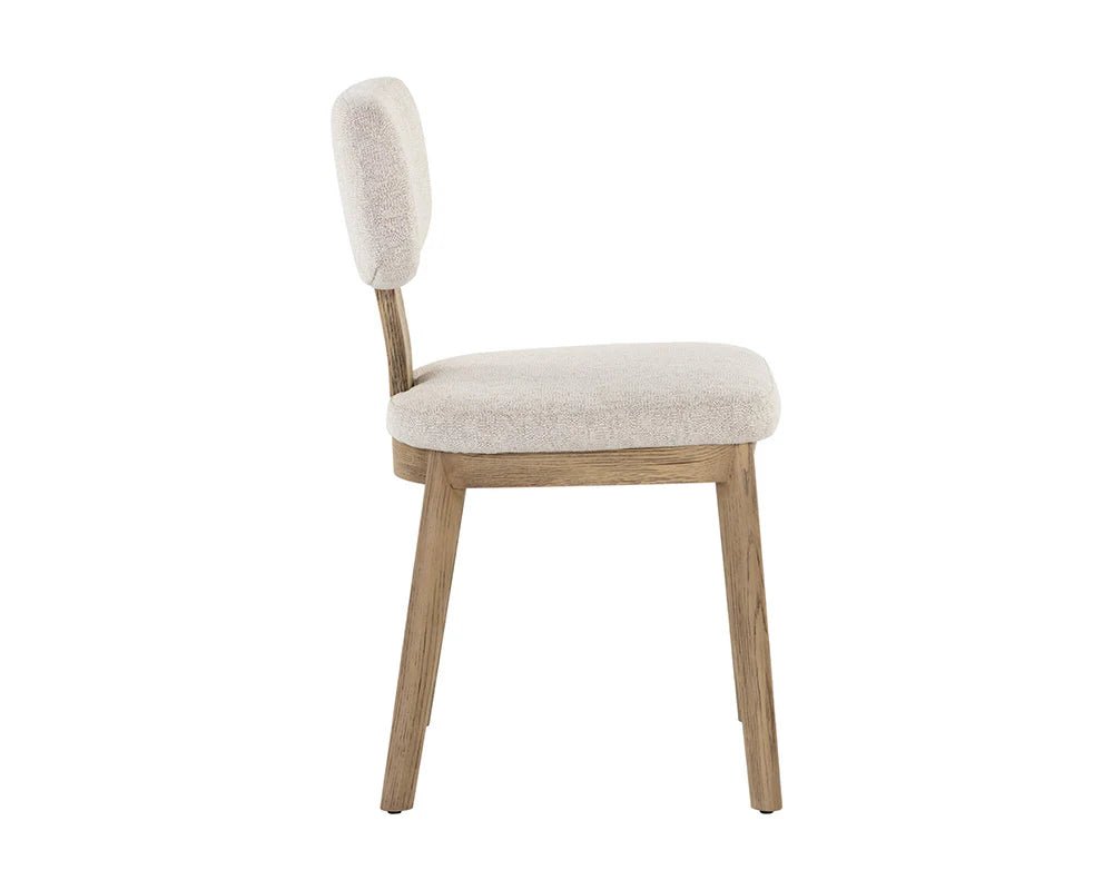 Rickett Dining Chair - Weathered Oak - Dove Cream - Central Designs