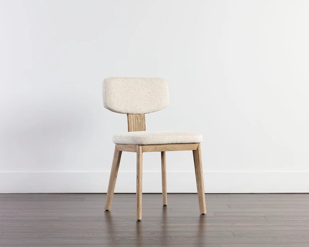 Rickett Dining Chair - Weathered Oak - Dove Cream - Central Designs